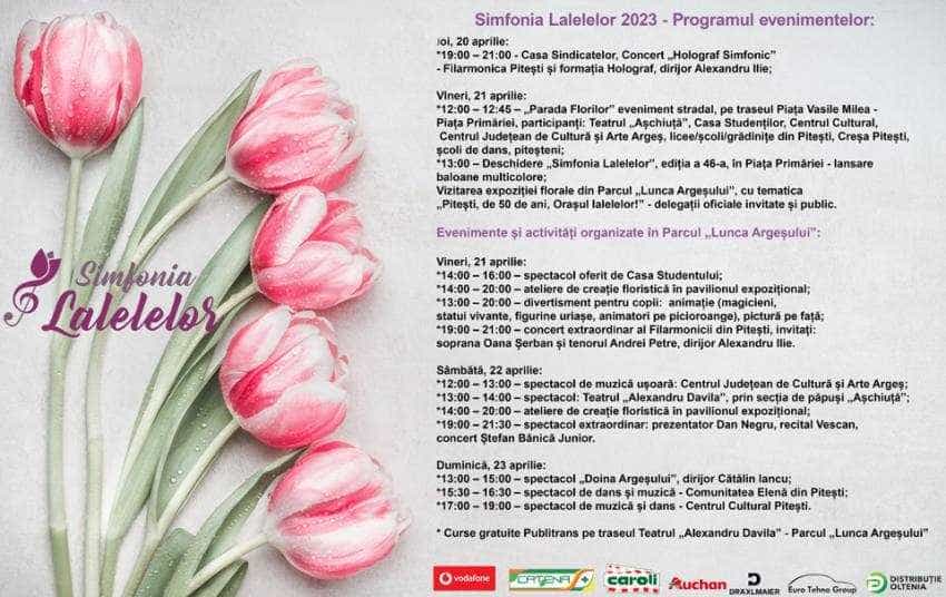 Simfonia Lalelelor Sursă foto: Facebook Primăria Municipiului Pitești