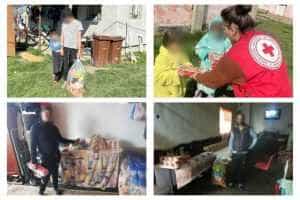 Pachete cu alimente oferite familiilor defavorizate din Costești 1 Costești