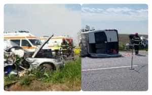 Accident grav pe DN 6! A fost activat PLANUL ROȘU de intervenție 22 accident grav teleorman microbuz - Accident grav pe DN 6! A fost activat PLANUL ROȘU de intervenție