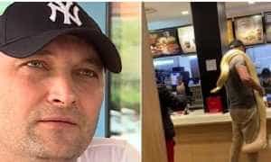 Declaratie piton - Reacție în cazul bărbatului care a ieșit cu pitonul la McDonald’s: „Nu e periculos! Poate fi scos în public"