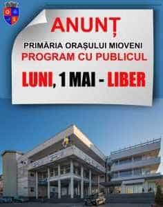 Primăria Mioveni - Anunț de interes pentru locuitorii orașului 1 anunt Mioveni