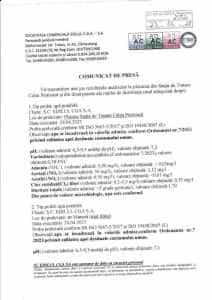 Câmpulung - Calitatea apei potabile verificată de S.C. EDILUL CGA S.A 2 Comunicat calitata apei nr 2502 din 28 aprilie page 0001 - Câmpulung - Calitatea apei potabile verificată de S.C. EDILUL CGA S.A