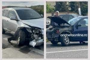 (VIDEO) Două mașini s-au ciocnit la Bascov! Trei femei au ajuns la spital 4 accident Bascov
