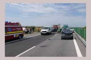 carambol pe A1 accident