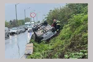 accident masina rasturnata
