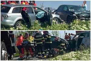 Grav accident pe E70 în Teleorman! Trei persoane au ajuns la spital 2 Accident E70 1 - Grav accident pe E70 în Teleorman! Trei persoane au ajuns la spital