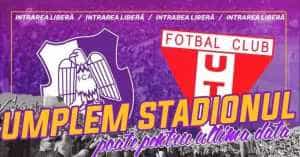 Intrare libera meci FC Arges - „Vulture, luni hai la meci! Împreună învingem UTA!” Intrarea liberă la meciul cu FC Argeș – UTA