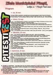 Zilele Municipiului Pitești, ediția 31 – Pitești Fest 2023. Aflați programul complet 1 program zilele Pitestiului