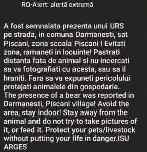 Alertă extremă RO-ALERT lângă Mioveni! Un urs circulă pe stradă în Piscani 1 57d7ca58 0efd 472e 8c5d f6e34fc2611d - Alertă extremă RO-ALERT lângă Mioveni! Un urs circulă pe stradă în Piscani