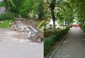 Pitești. Se lucrează la treptele din zona Aleea Voinicilor! 24 Sursă foto: Facebook Primăria Municipiului Pitești.