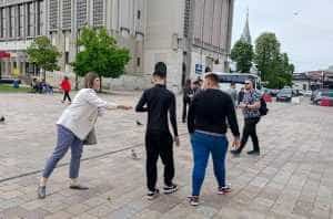 Artiștii Filarmonicii Pitești, promovează evenimentele culturale 1 Sursă foto: Facebook Primaria Municipiului Pitesti