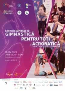 Duminică la Pitești Arena. Concursul Național de Gimnastică pentru Toți și Gimnastică Acrobatică! 1 afis gimnastica1 - Duminică la Pitești Arena. Concursul Național de Gimnastică pentru Toți și Gimnastică Acrobatică!
