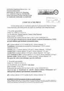 Comunicat calitatea nr 3091 din 29 mai 1 - Câmpulung. Calitatea apei potabile a fost verificată de S.C. EDILUL CGA S.A