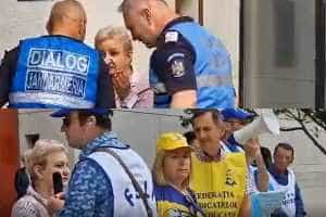 page - (VIDEO) Incident la protestul de astăzi al profesorilor din Pitești!