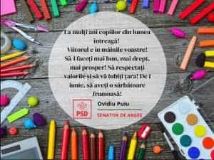 ovidiu puiu psd - Ovidiu Puiu, senator PSD de Argeș: La mulți ani copiilor din lumea întreagă!