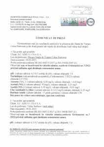 comunicat calitate apa page 001 - Calitatea apei potabile din Câmpulung verificată de S.C. EDILUL CGA S.A
