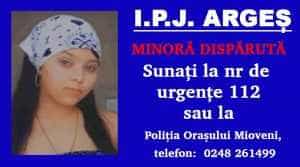 Minora disparuta - Copila de 17 ani din Mioveni, dată dispărută, a fost găsită!