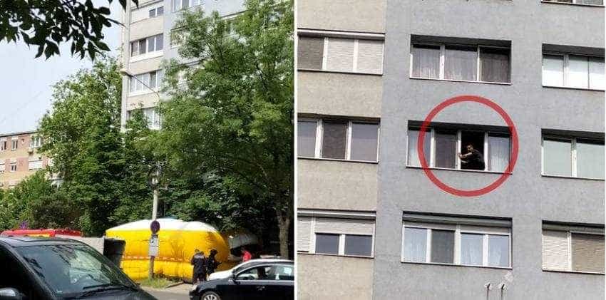 se aruncă de la etaj