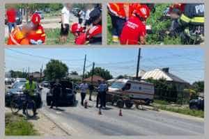 accident atelaj si masina