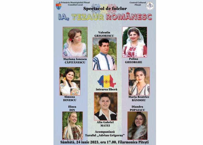 spectacol de ziua iei Sursă foto: Facebook Primaria mUnicipiului Pitesti