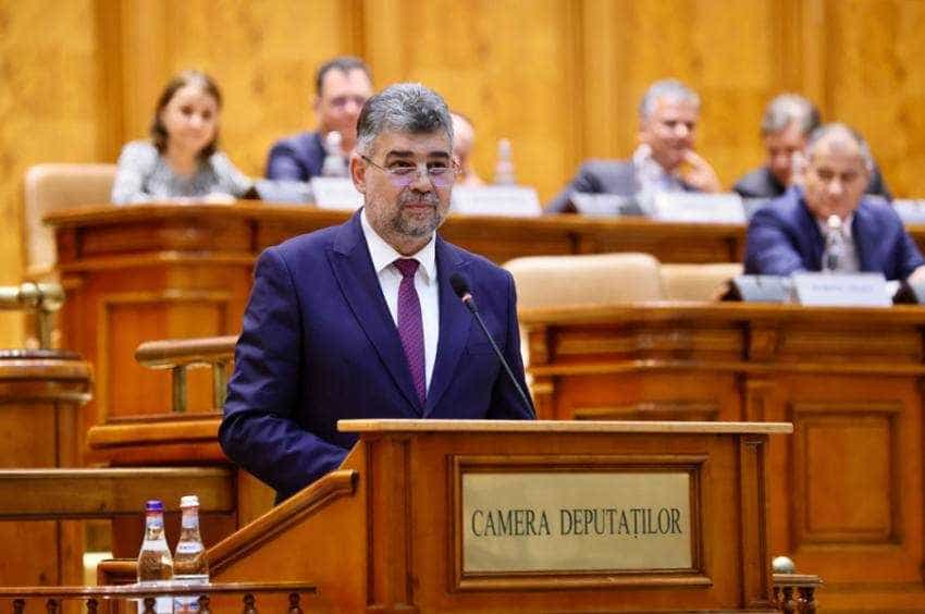 Marcel Ciolacu la investitura in Parlament Sursă foto: gov.ro
