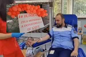 page 1 - (VIDEO) Polițiștii argeșeni au răspuns „Prezent!” de Ziua Mondială a Donatorului de Sânge