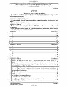 barem de corectare matematica pag 1 - Evaluare Națională 2023. Baremul de corectare pentru proba de Matematică a fost publicat