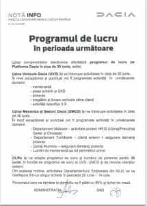 87e62cca 6069 4e2a a153 bd533fa34343 - Uzina Dacia își întrerupe activitatea! Vezi când