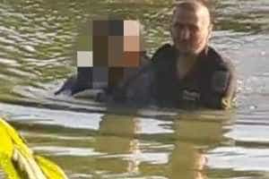 Barbat salvat - (VIDEO) Pitești: Femeie salvată în ultima clipă de la înec!