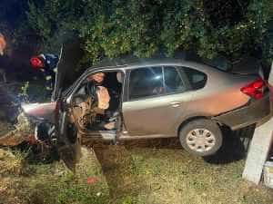 Accident Rociu - Argeș: Beat la volan, s-a răsturnat cu mașina