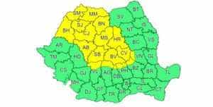 Atenționare ANM! Cod galben de instabilitate atmosferică și caniculă în Argeș! 1 cod galben ANM
