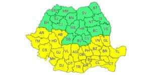Atenționare ANM! Cod galben de instabilitate atmosferică și caniculă în Argeș! 3 cod galben ANM