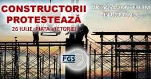 CONSTRUCTORII PROTESTEAZA 26 IULIE other900 400 - Angajații din construcții protestează astăzi în fața Guvernului