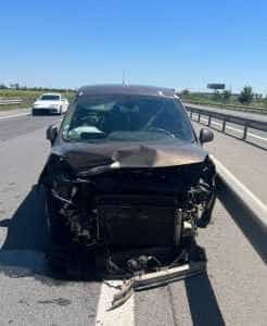 Accident rutier pe A1! Un TIR și două mașini s-au izbit! 1 accident 3 - Accident rutier pe A1! Un TIR și două mașini s-au izbit!