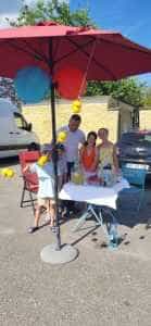 Cei mai mici dintre brădeni au vândut limonadă trecătorilor 2 la Bradu