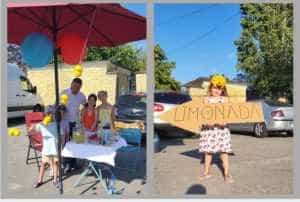 Cei mai mici dintre brădeni au vândut limonadă trecătorilor 1 la Bradu
