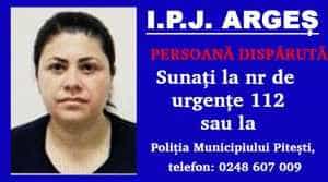 Piteșteancă dată dispărută! Femeia suferă de afecțiuni medicale! 1 femeie disparuta - Piteșteancă dată dispărută! Femeia suferă de afecțiuni medicale!
