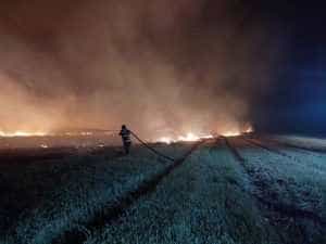 Peste o sută de hectare în flăcări în Argeș! 1 pompieri - Peste o sută de hectare în flăcări în Argeș!