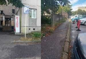 În Războieni. Lucrări de reabilitare a trotuarului pe strada Independenței 17 Sursă foto: Facebook Primăria Municipiului Pitești