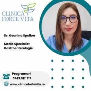 Clinica Forte Vita Pitești anunță începerea colaborării cu Geanina Spulber, Medic Specialist Gastroenterologie 1 Clinica Forte Vita