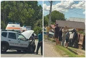 page - Accident grav cu două mașini, în Dârmănești! Una s-a răsturnat