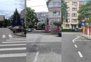 Sens unic în zona Șolii Gimnaziale ”Tudor Vladimirescu” 8 Sursă foto: Facebook Primăria Municipiului Pitești.