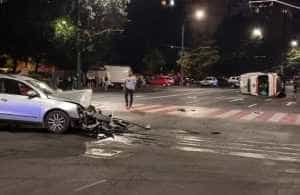 Ambulanță răsturnată în urma unui accident. Trei persoane au ajuns la spital 1 2023 08 24 2 - Ambulanță răsturnată în urma unui accident. Trei persoane au ajuns la spital