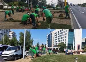 Se lucrează la sensul giratoriu de pe Calea București 5 Sursă foto: Facebook Cristian Gentea.