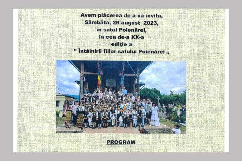 „Întâlnirii fiilor satului Poienărei „Întâlnirii fiilor satului Poienărei