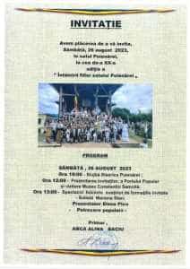 Sămbătă, 26 august are loc cea de-a XX-a ediţie a „Întâlnirii fiilor satului Poienărei” 1 WhatsApp Image 2023 08 24 at 11.54.10 - Sămbătă, 26 august are loc cea de-a XX-a ediţie a „Întâlnirii fiilor satului Poienărei”