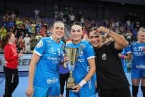 CSM București a câștigat Supercupa României la Pitești Arena 1 Sursă foto: Facebook Federația Română de Handbal.