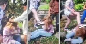 fata batuta 3 728x336 1 - Imagini revoltătoare! Copilă de 11 ani, bătută cu sălbăticie de două adolescente, în curtea unui liceu