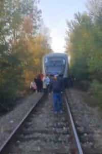 tren calatori e1695798395599 - România 2023! Călătorii au fost puși să meargă kilometri pe jos, cu bagaje, după ce un tren s-a defectat în Argeș!