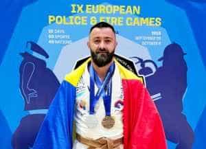 EUROPEAN POLICE & FIRE GAMES. Polițistul piteștean Mihai Buidan, vicecampion european 1 Sursă foto: Facebook Mihai Buidan.